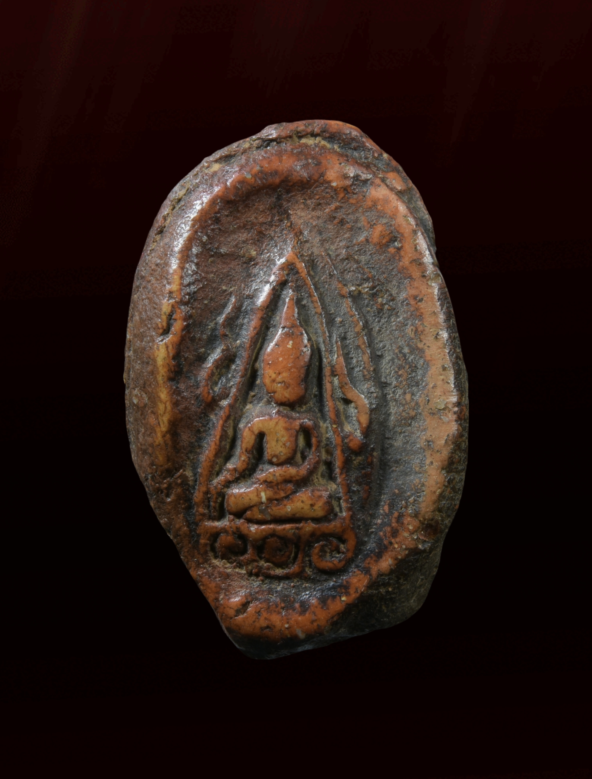 พระจุฬามณี หน้าฤษีหลังนาง เนื้อดิน