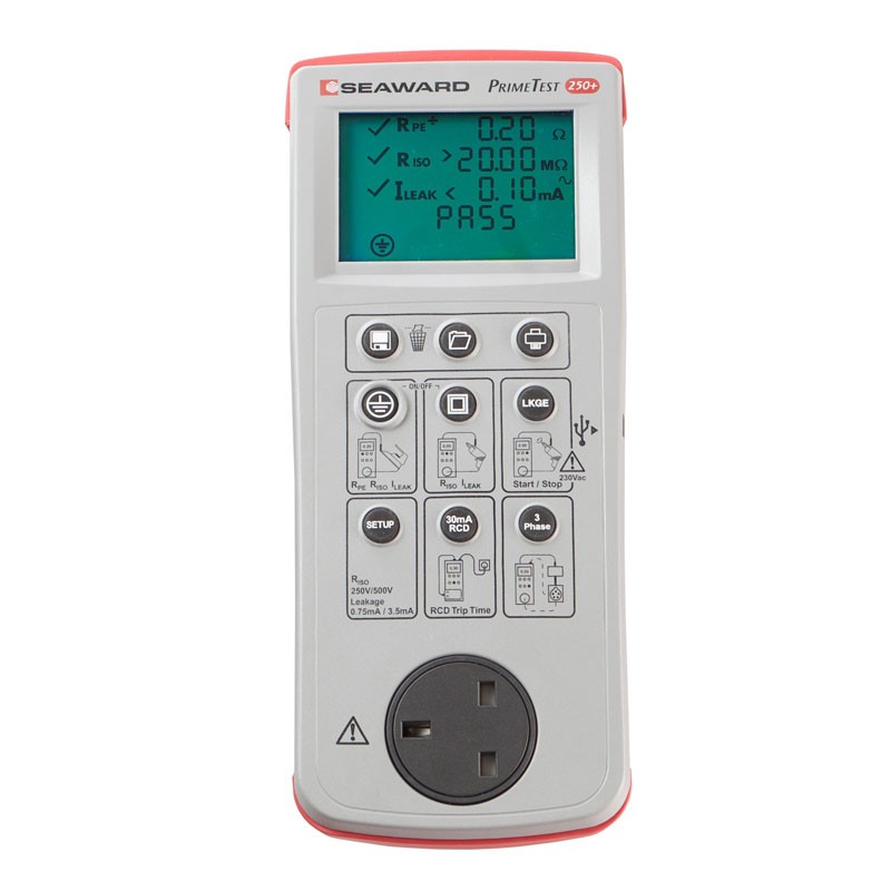 SEAWARD รุ่น PRIMETEST 250 PLUS - PATBag (P/n 403A957) เครื่องทดสอบความปลอดภัยของเครื่องใช้ไฟฟ้าแบบอุปกรณ์ครบชุดพร้อมกระเป๋าหิ้วและซอฟท์แวร์