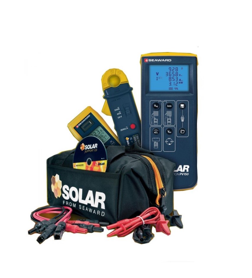 SEAWARD รุ่น PV150 เครื่องทดสอบระบบโซลาร์เซลล์ที่ระดับ 1000V@15A ตามมาตรฐานยุโรป IEC 62446 และมาตรฐานการติดตั้งทางไฟฟ้าระบบการผลิตไฟฟ้าจากพลังงานแสงอาทตย์ที่ติดตั้งบนหลังคา ตามมาตรฐานของวิศวกรรมสถานแห่งประเทศไทย ในพระบรมราชูปถัมภ์PV150