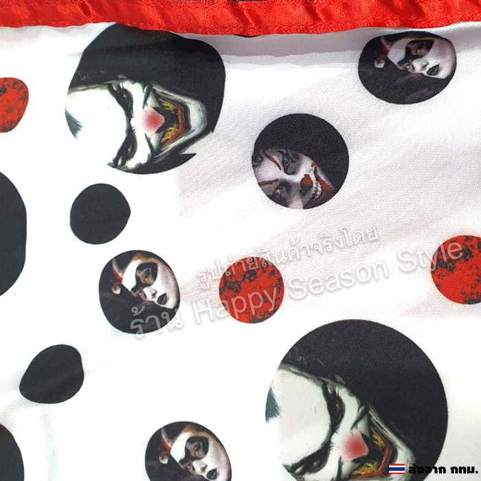 ชุดตัวตลกโจ๊กเกอร์🤡 ลายจุดโจ๊กเกอร์ ตัวตลกผี ชุดตัวตลกผี ฮาโลวีน