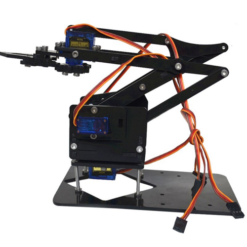 4 DOF Unassembly อะคริลิคเชิงกลแขนหุ่นยนต์ การเรียนรู้ DIY ชุดหุ่นยนต์