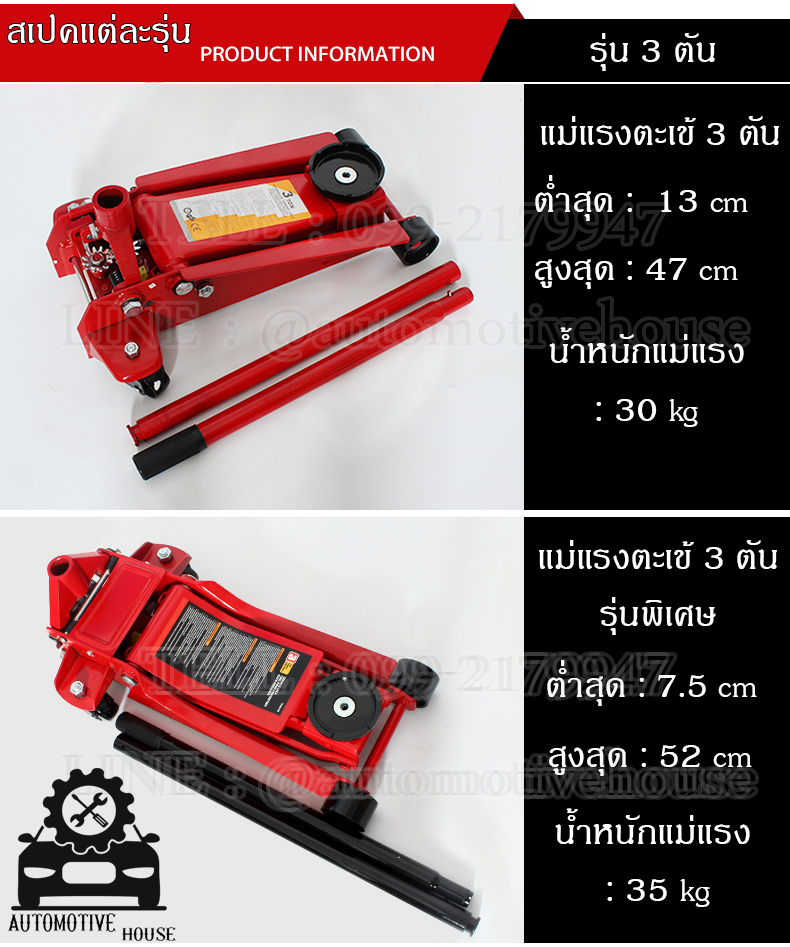 ราคาแม่แรงยกรถ