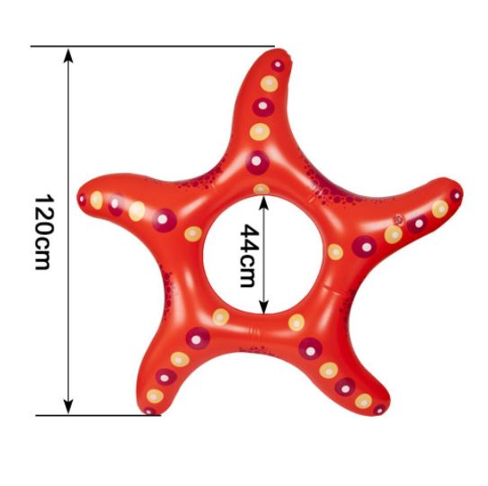 ห่วงยางปลาดาว สีแดง Inflatable Red Starfish Pool Float