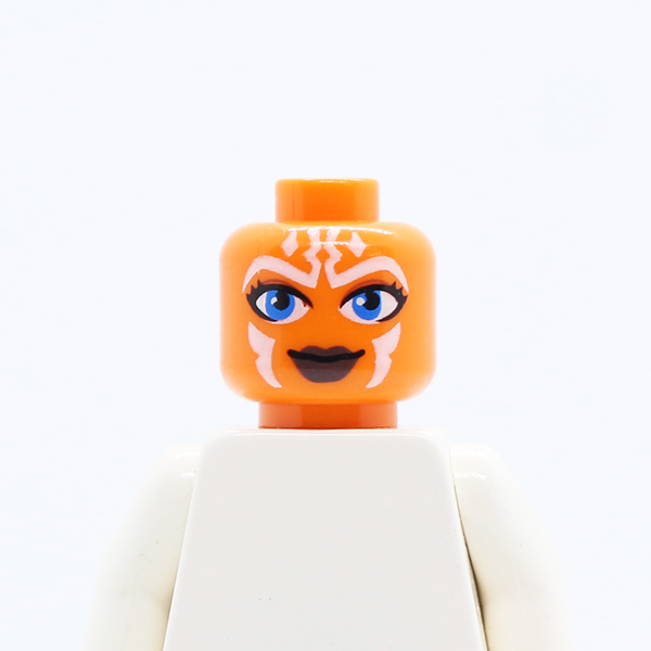 Alien with Blue Eyes and White Lines Pattern (SW Ahsoka) - Blocked Open Stud