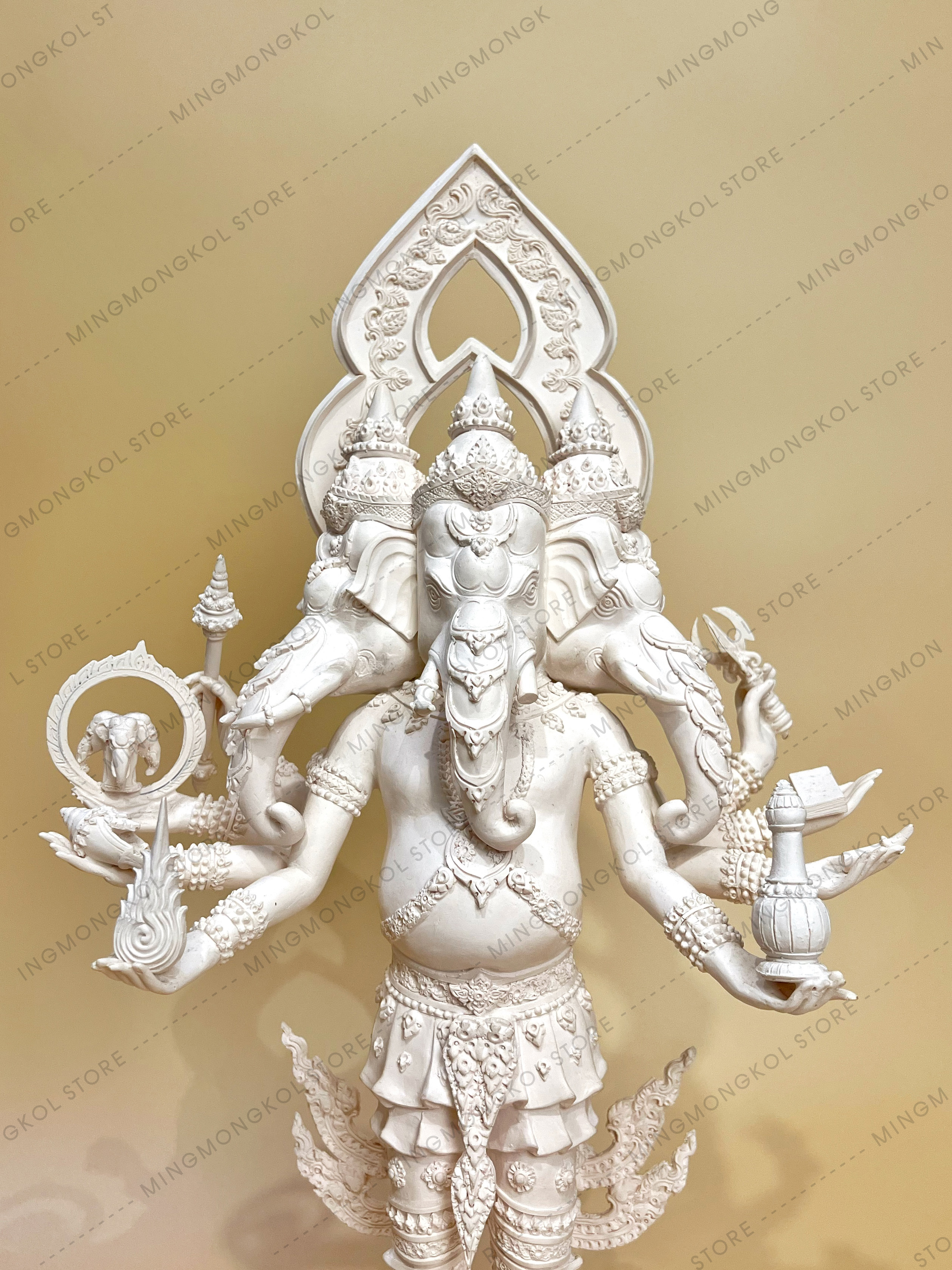 พระพิฆเนศ ปางสามเศียร (ตรีมุขคณปติ) หน้าตัก 7 นิ้ว *ห้ามนำภาพไปใช้ทุกกรณี