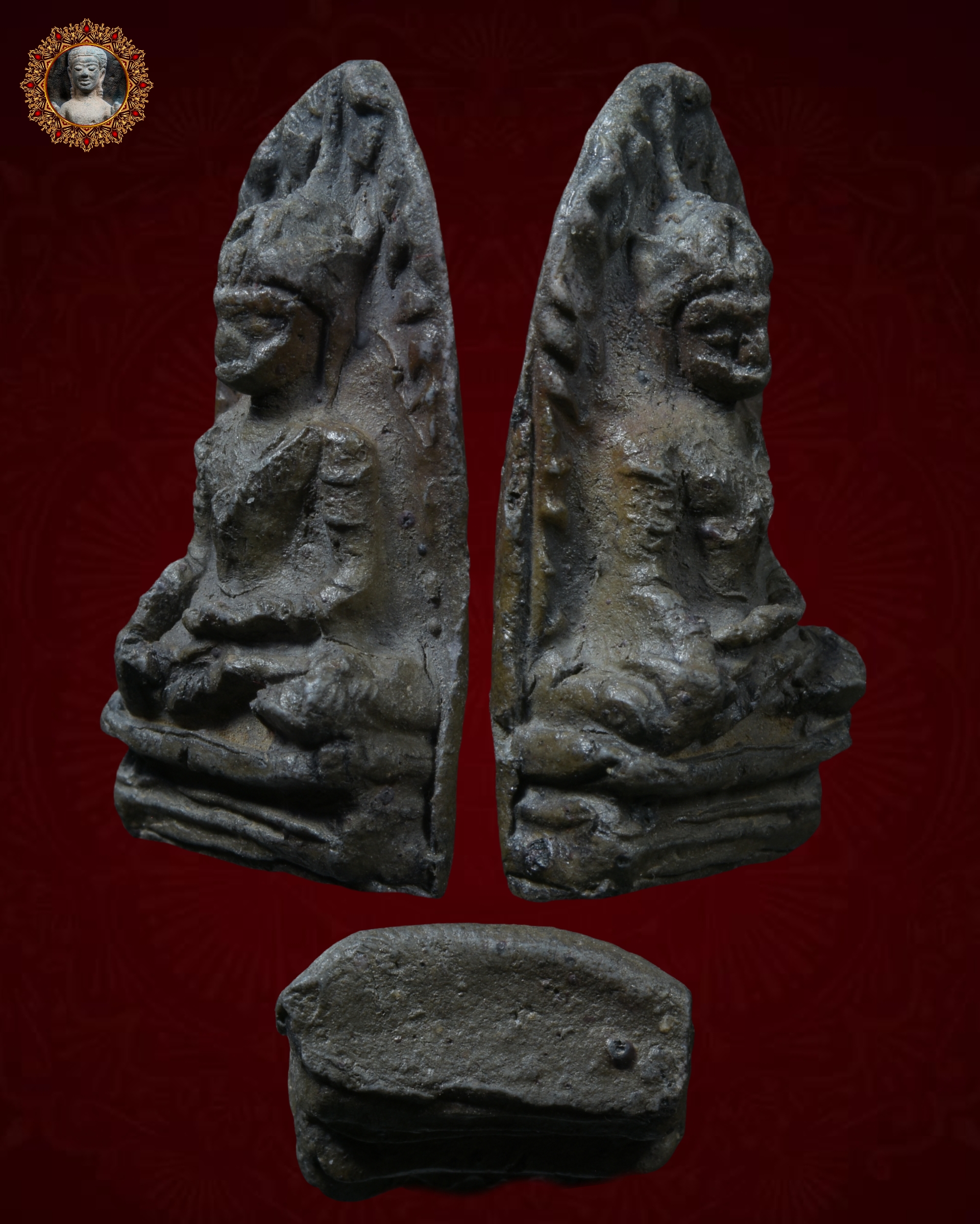 พระรอดพิมพ์ทรงเครื่อง เนื้อดิน