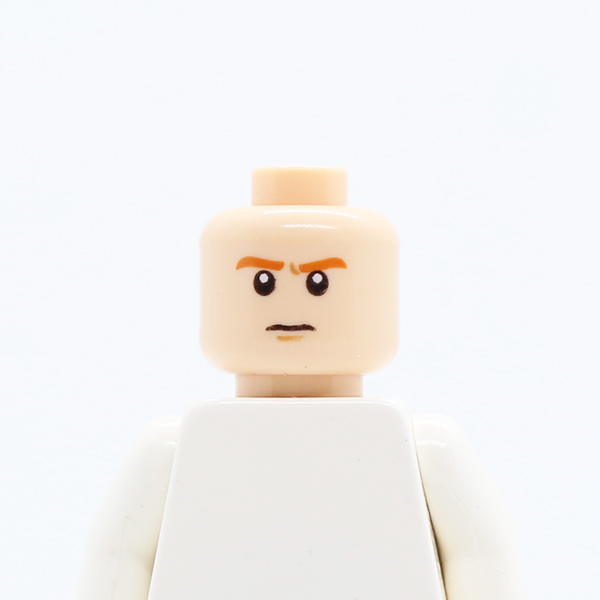 Dual Sided Orange Eyebrows, Pupils, Chin Dimple, Frown / Scared Pattern - Hollow Stud