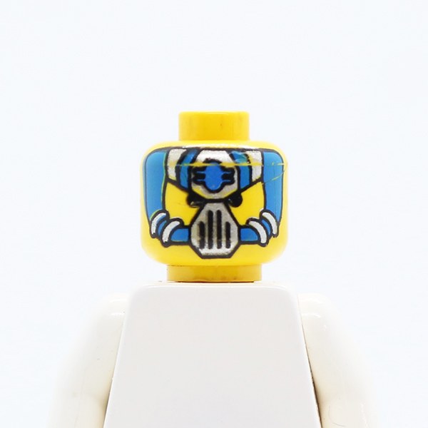 Alien with Blue and Silver Mask Type 1 Pattern - Blocked Open Stud