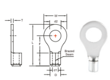 หางปลากลมเปลือย,NON-INSULATED RING TERMINALS