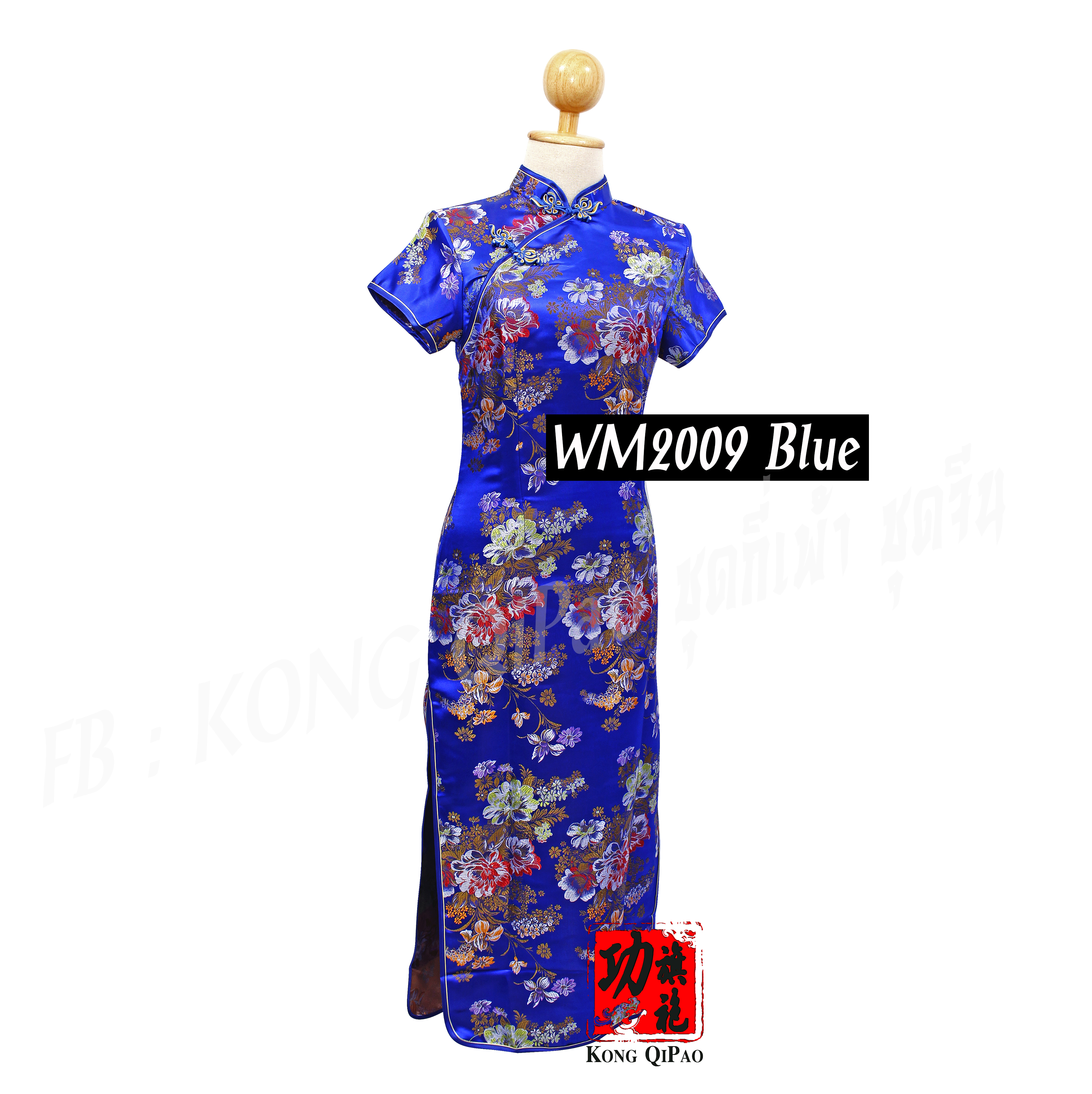 WM2009 กี่เพ้ายาวลายดอกไม้