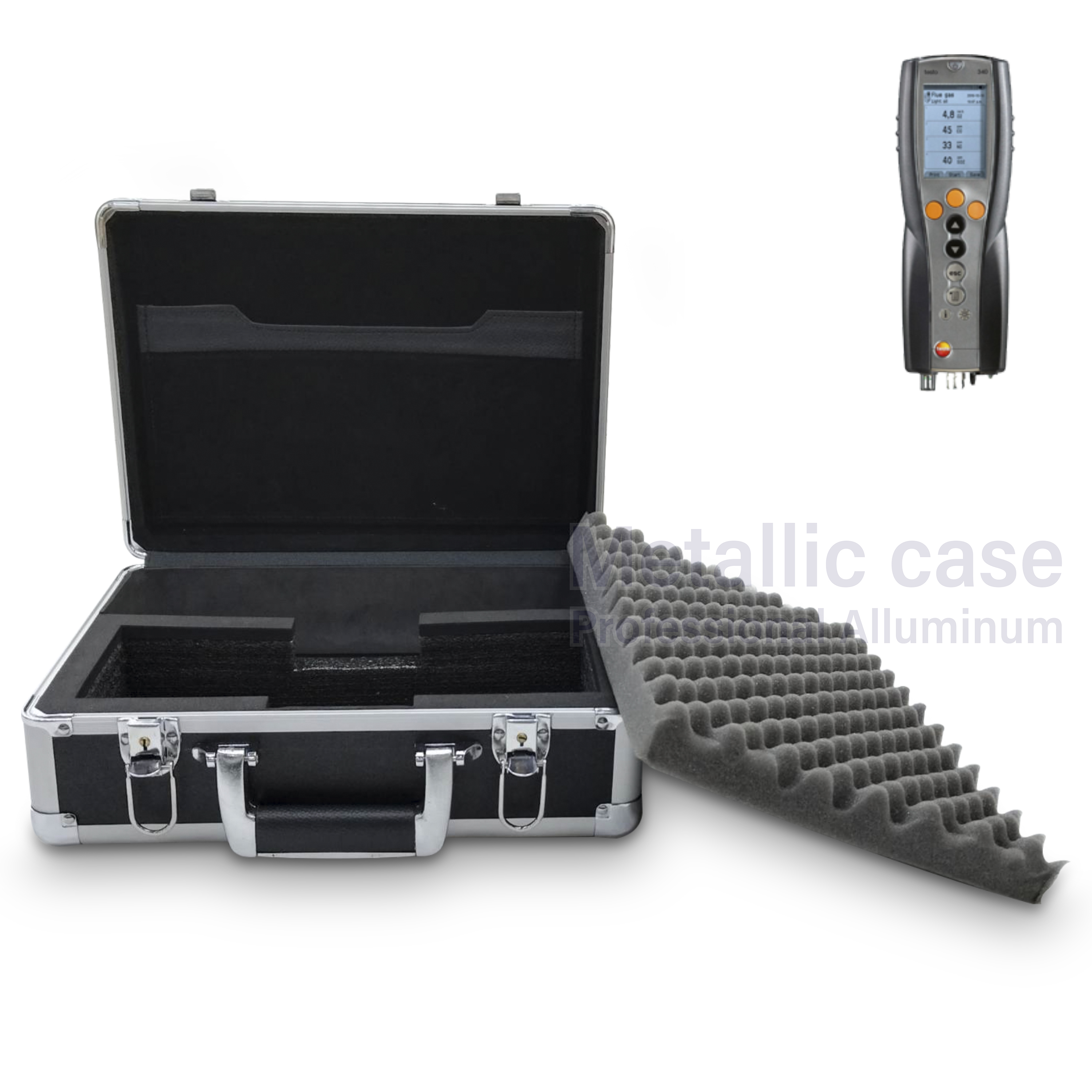 metalliccase8802-10-6605 QS1-0002 / Metallic Case For Testo 340 (35.5x25.5x13.5 T1C1H1K1P2 )