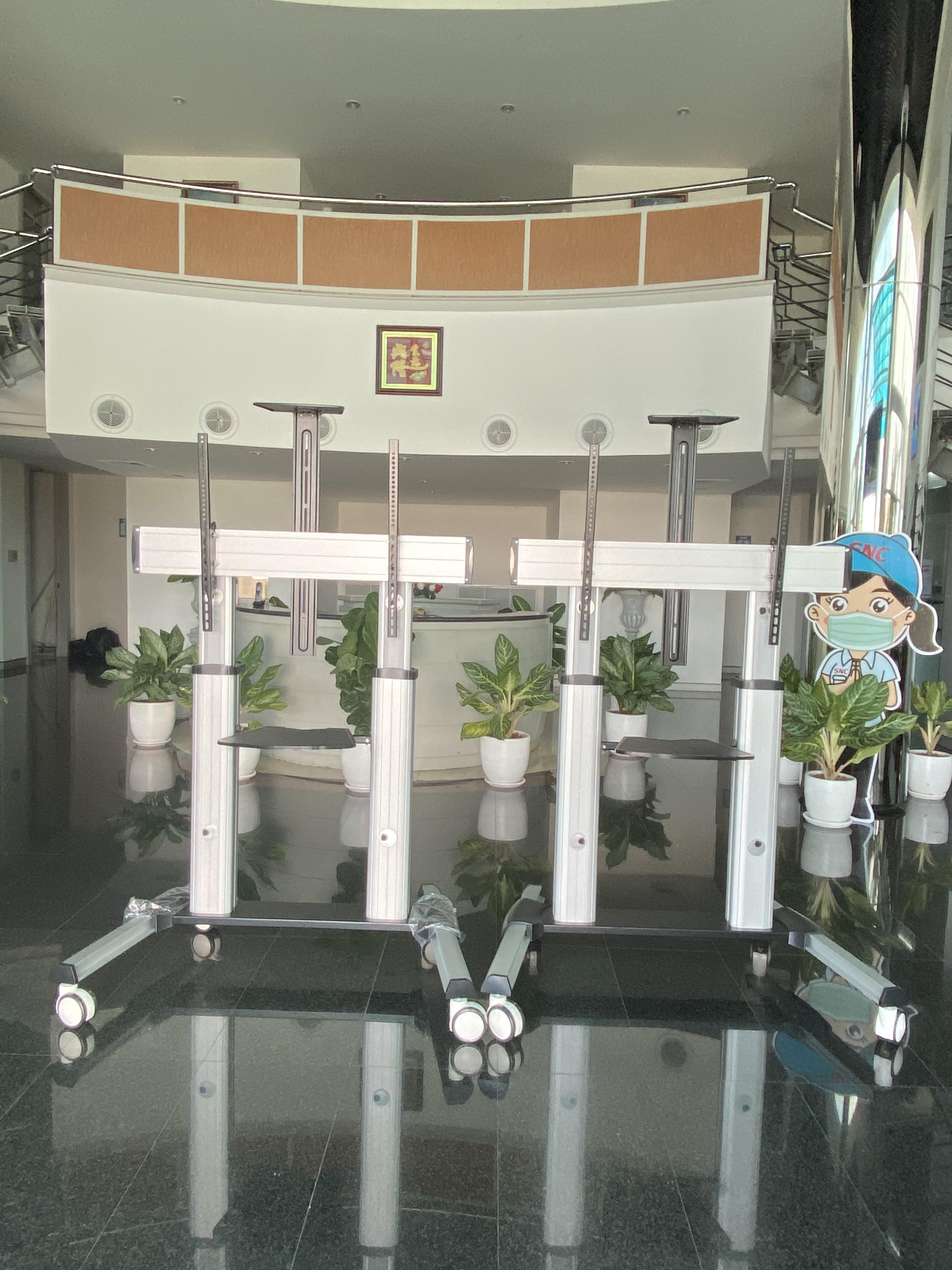 JMTVSTAND MT-F8200 ขาตั้งพื้นทีวีมีล้อเลื่อน(TV Stand) วัสดุ Aluminium อลูมิเนียม แบบล้อเลื่อนปรับสูง/ต่ำได้ 55"-98" นิ้ว{รับประกันสินค้า 3 ปี}0964746498