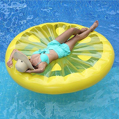 แพยางเลมอน ทรงกลม Inflatable Lemon Round Pool Float