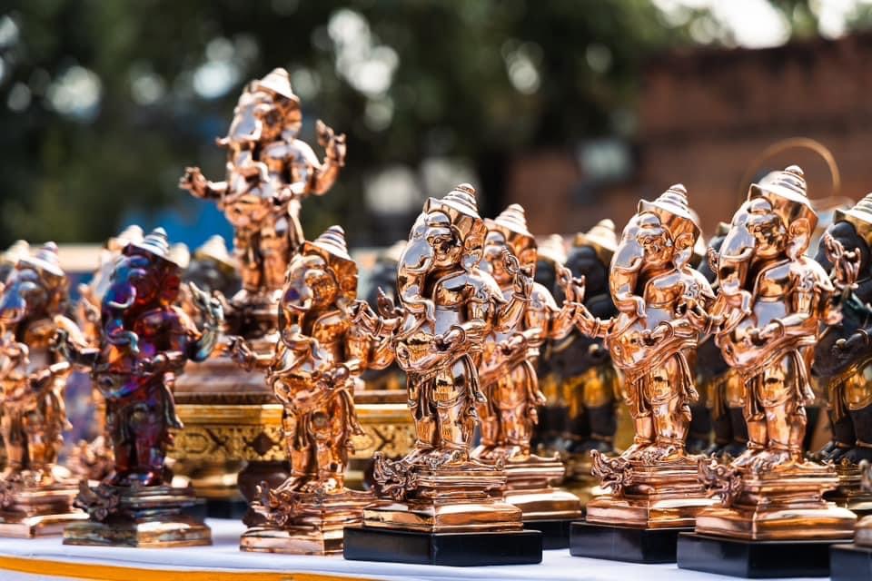 พระพิฆเนศ เทวรูปสรงน้ำ พระวินายักจตุรถีคเณศวร์ สูง 12 นิ้ว (หมายเลข6)