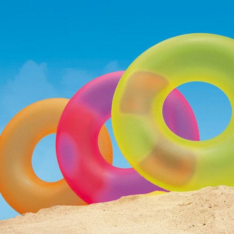 ห่วงยางนีออน หลากสี Inflatable Neon Color Ring Pool Float