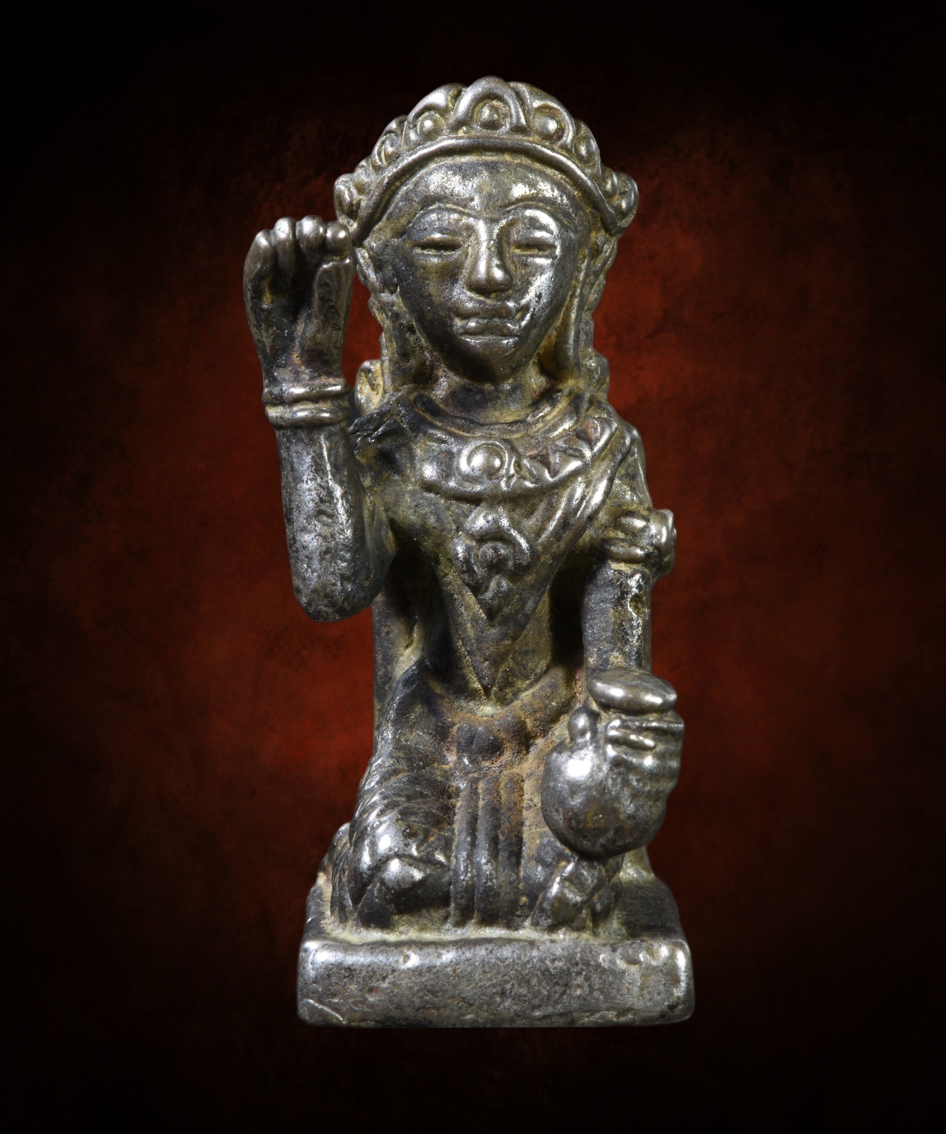 แม่นางกวัก เนื้อสำริดเงิน เสริมค้าขาย