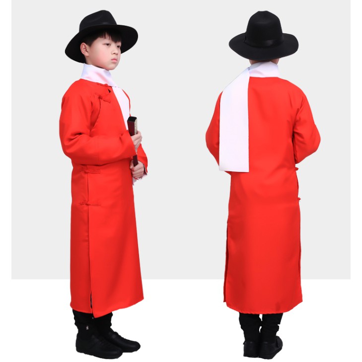ชุดแฟนซีเด็ก ชุดเจ้าพ่อเซี่ยงไฮ้ ติงลี่ สำหรับเด็ก ชุดจีนย้อนยุค ชุดจีนร่วมสมัย มีหลายสี พร้อมผ้าพันคอ