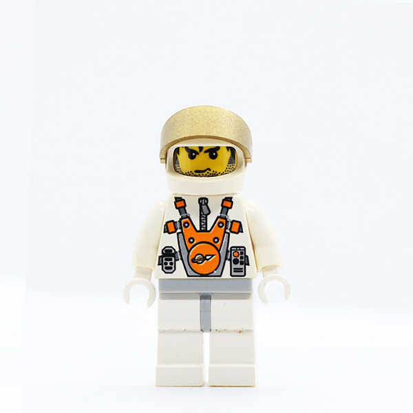 Mars Mission Astronaut with Helmet and Messy Hair and Stubble