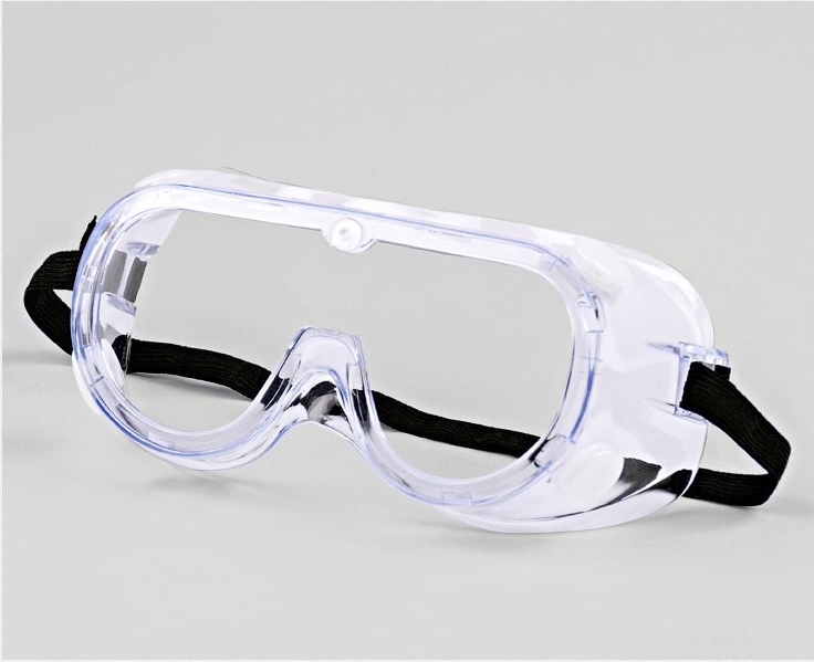 แว่นตาตัดหญ้า แว่นตานิรภัย กันลม กันสะเก็ด แบบใส มีสายรัด