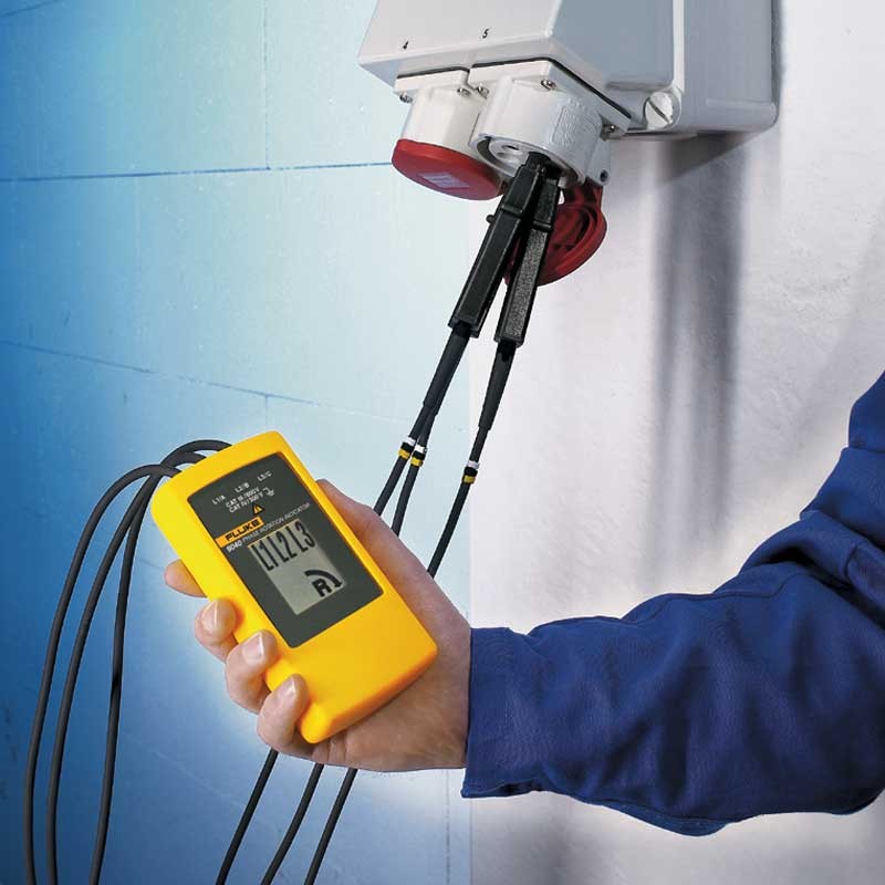 FLUKE รุ่น 9040 เครื่องวัดลำดับเฟสแบบดิจิตอล Motor Rotation and 3-Phase Tester Tests phase sequence and motor rotation สำเนา