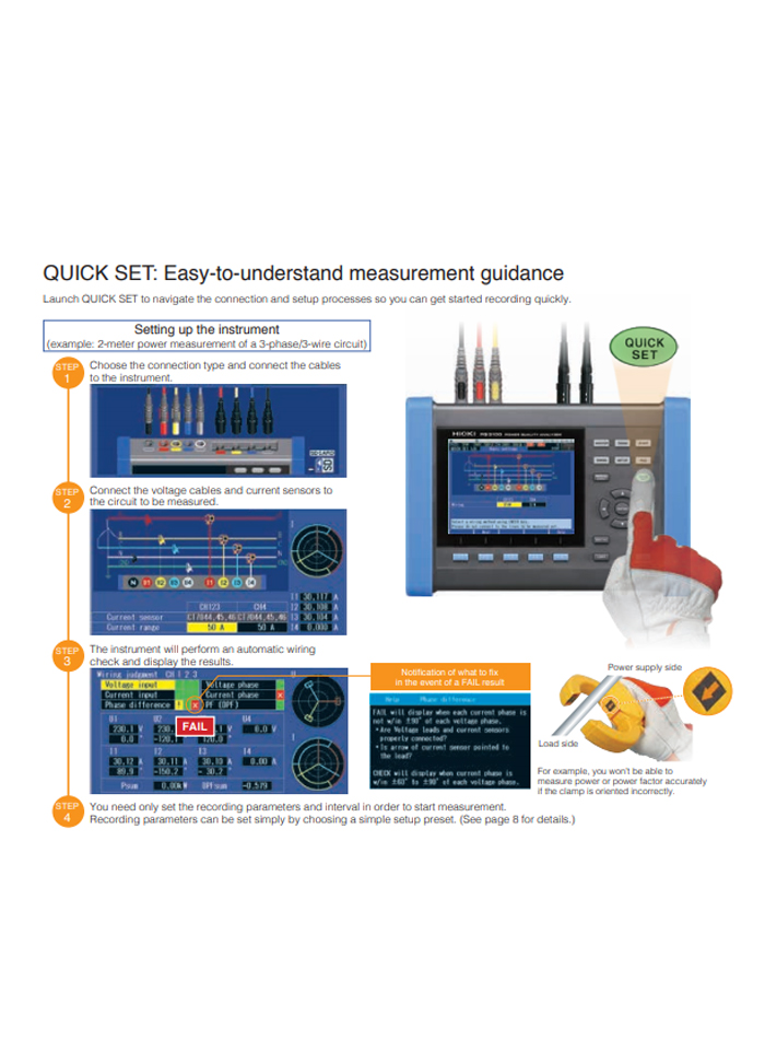 HIOKI PQ3100 เครื่องบันทึกค่าคุณภาพไฟฟ้า Class S (POWER QUALITY ANALYZER)