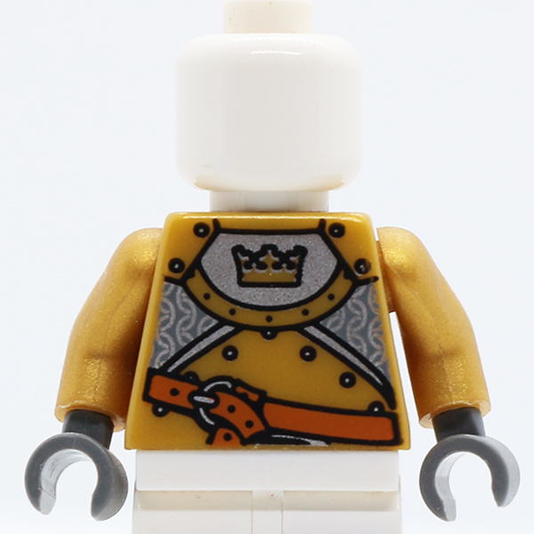 Castle Fantasy Era Gold Knight Pattern / Pearl Gold Arms / Dark Bluish Gray Hands