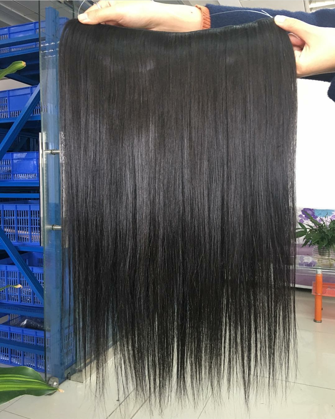 แฮร์พีชผมแท้ 100% ต่อผม เพิ่มผมหนา กว้าง28 ผมยาว50 ซม