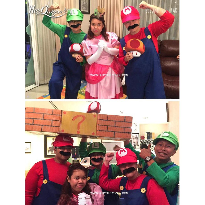 ชุดมาริโอ Super Mario ซุปเปอร์มาริโอ้ เอี็ยมกางเกง ผู้ชาย