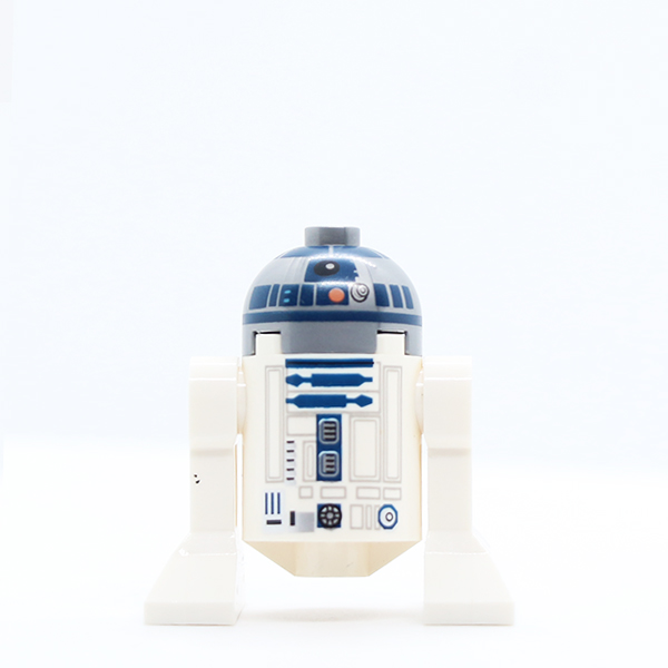 Astromech Droid, R2-D2, Flat Silver Head, Red Dots and Small Receptor