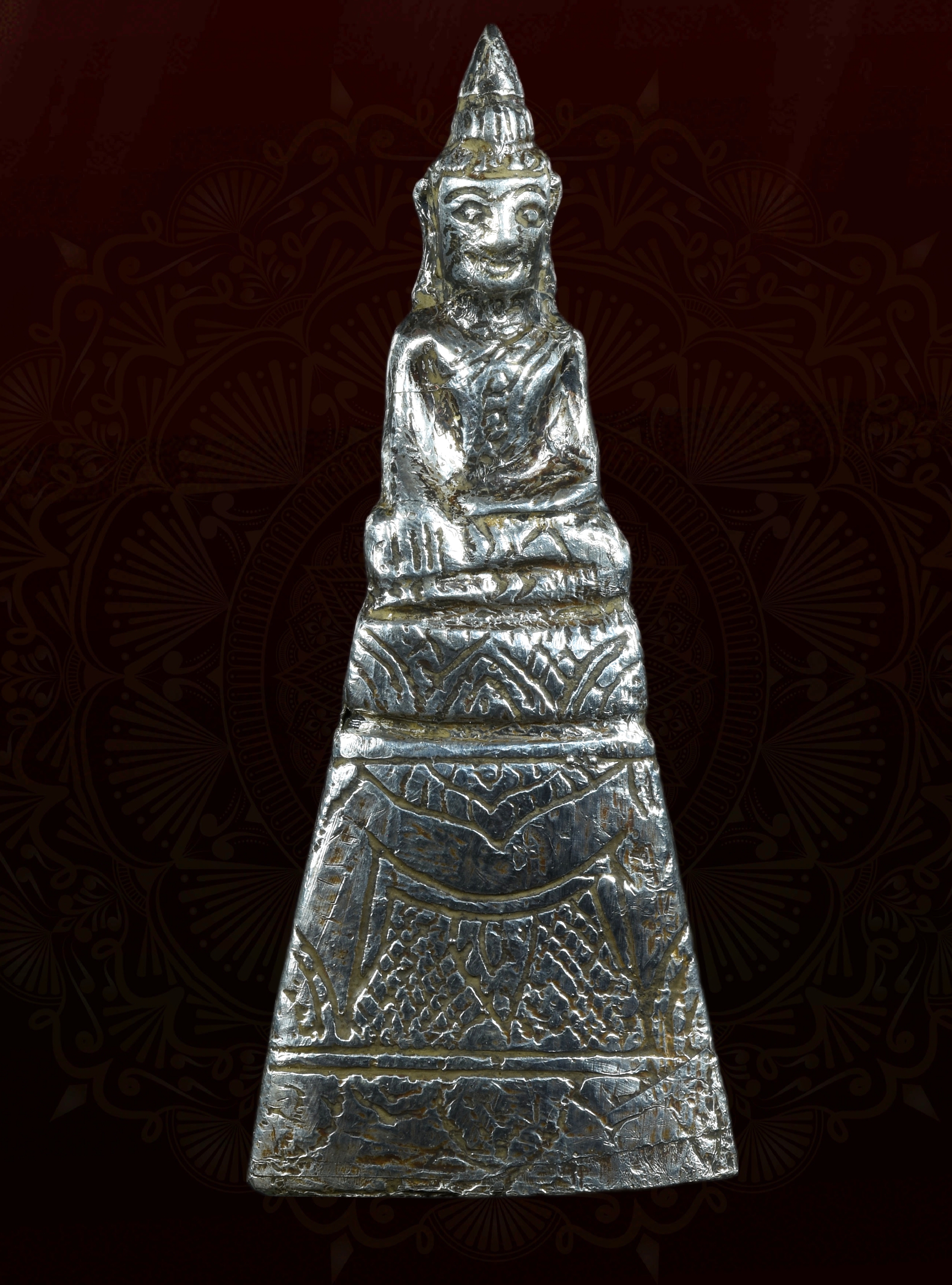 พระเนื้อบุเงิน อยุธยา ฐานสูง