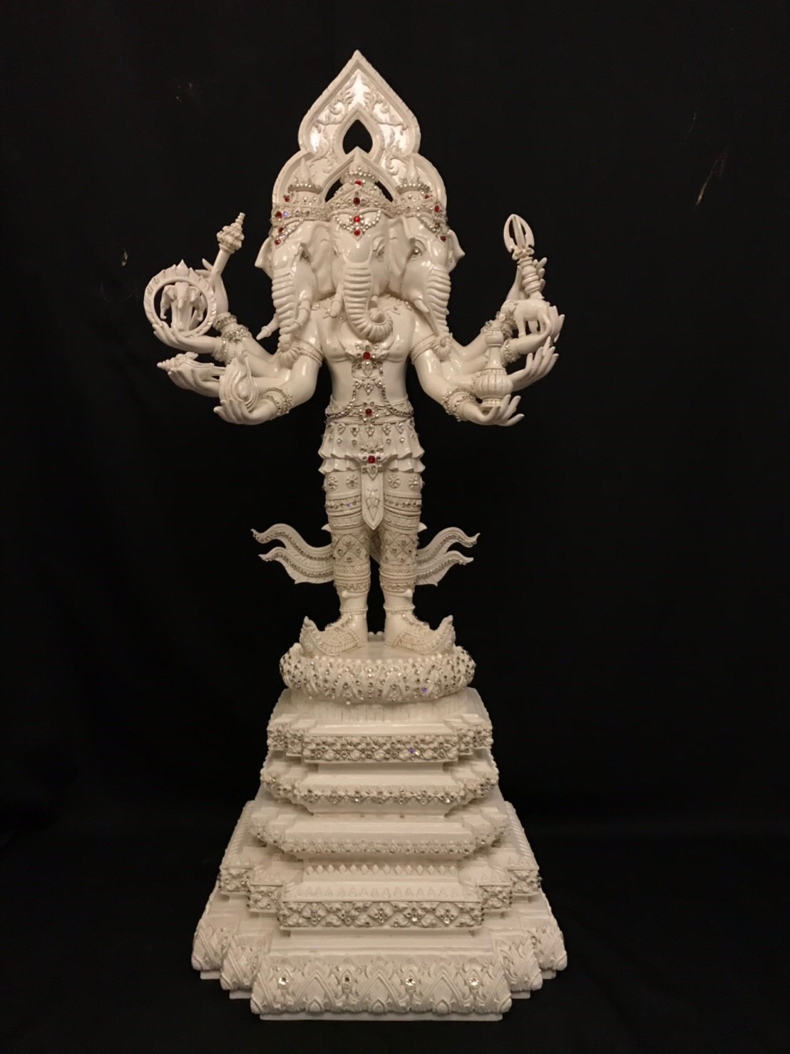 พระพิฆเนศ ปางตรีมุขคณปติ หน้าตัก 12 นิ้ว