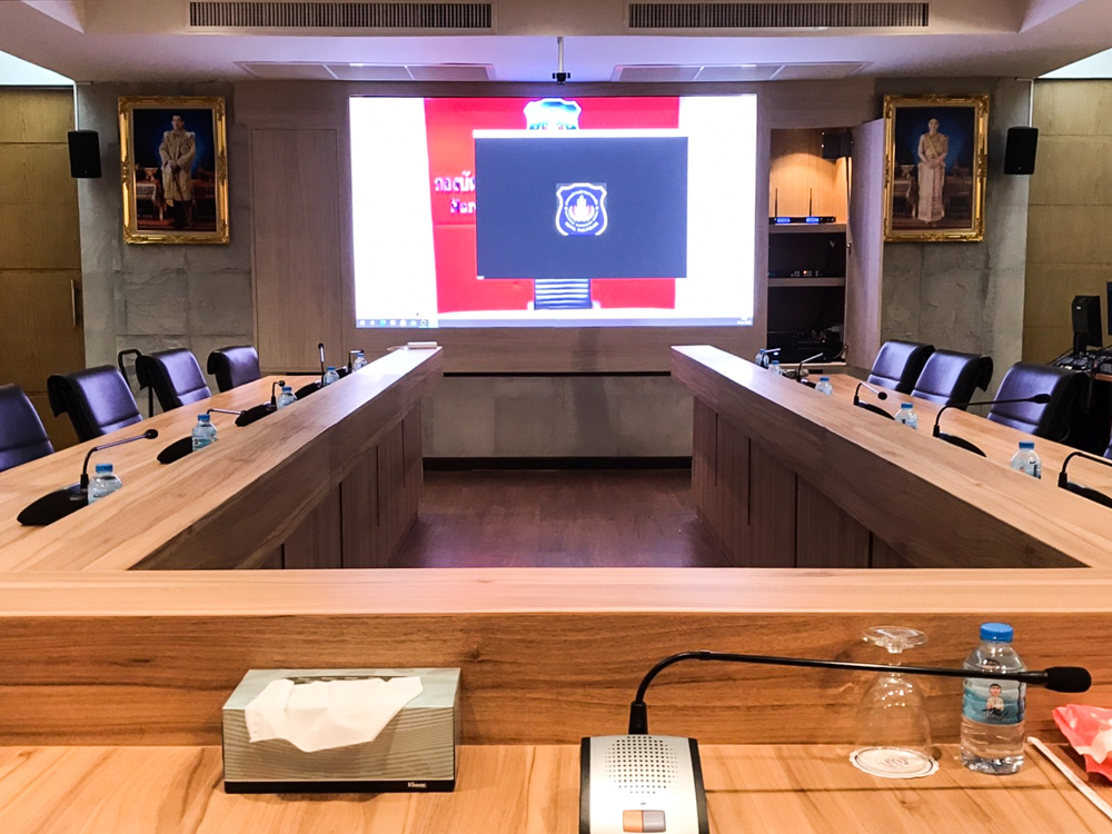 ปรับปรุงระบบเสียง ร่วมกับระบบภาพจอ LED ห้องประชุมสำนักงานผู้บัญชาการ กองบัญชาการตำรวจปราบปรามยาเสพติด