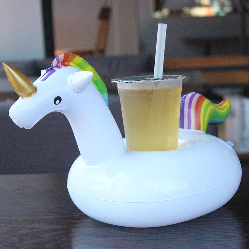 ที่วางแก้วเป่าลม ยูนิคอร์น Inflatable Unicorn Cup Holder