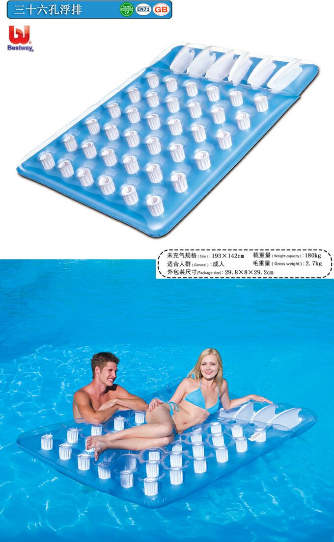 Bestway แพยางสีฟ้า ขนาดใหญ่ Inflatable Bestway Blue Pool Float