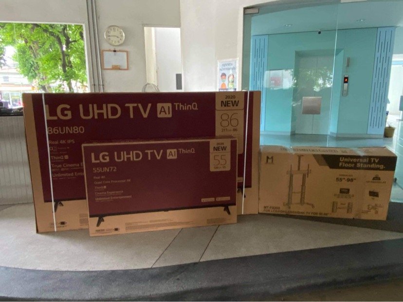 JMTVSTAND MT-F8200 ขาตั้งพื้นทีวีมีล้อเลื่อน(TV Stand) วัสดุ Aluminium อลูมิเนียม แบบล้อเลื่อนปรับสูง/ต่ำได้ 55"-98" นิ้ว{รับประกันสินค้า 3 ปี}0964746498