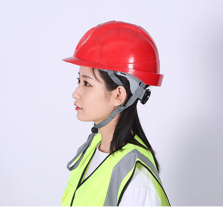 หมวกนิรภัยพลาสติก ABS อย่างดี เกรดA+พัดลมโซล่าเซลล์