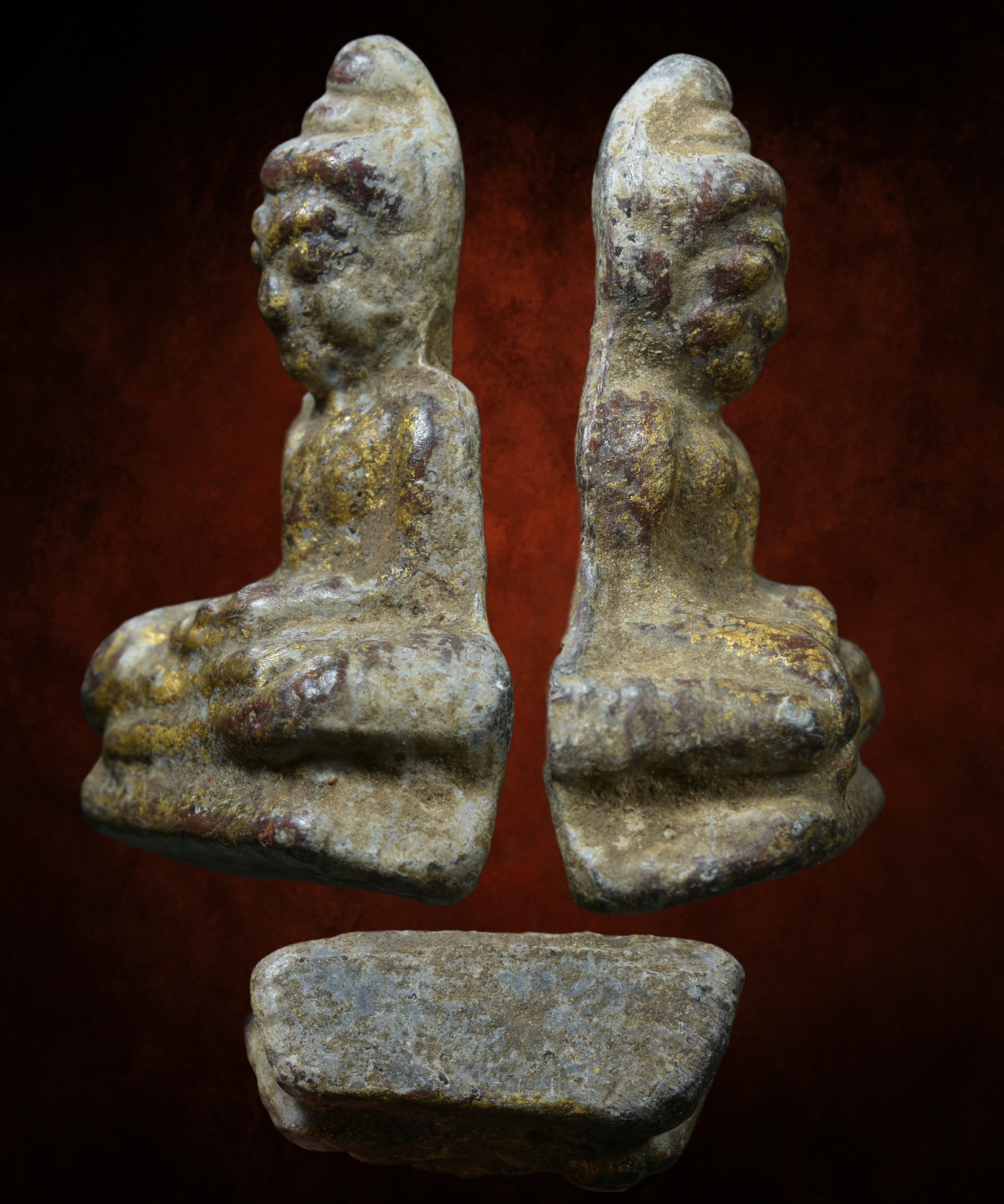 พระท่ากระดาน เนื้อชินตะกั่วสนิมแดง