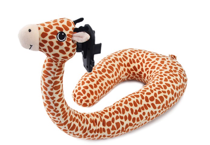 หมอนรองคอรูปสัตว์ พร้อมที่วางมือถือTravel Pillow Neck with Mobile Phone Holder