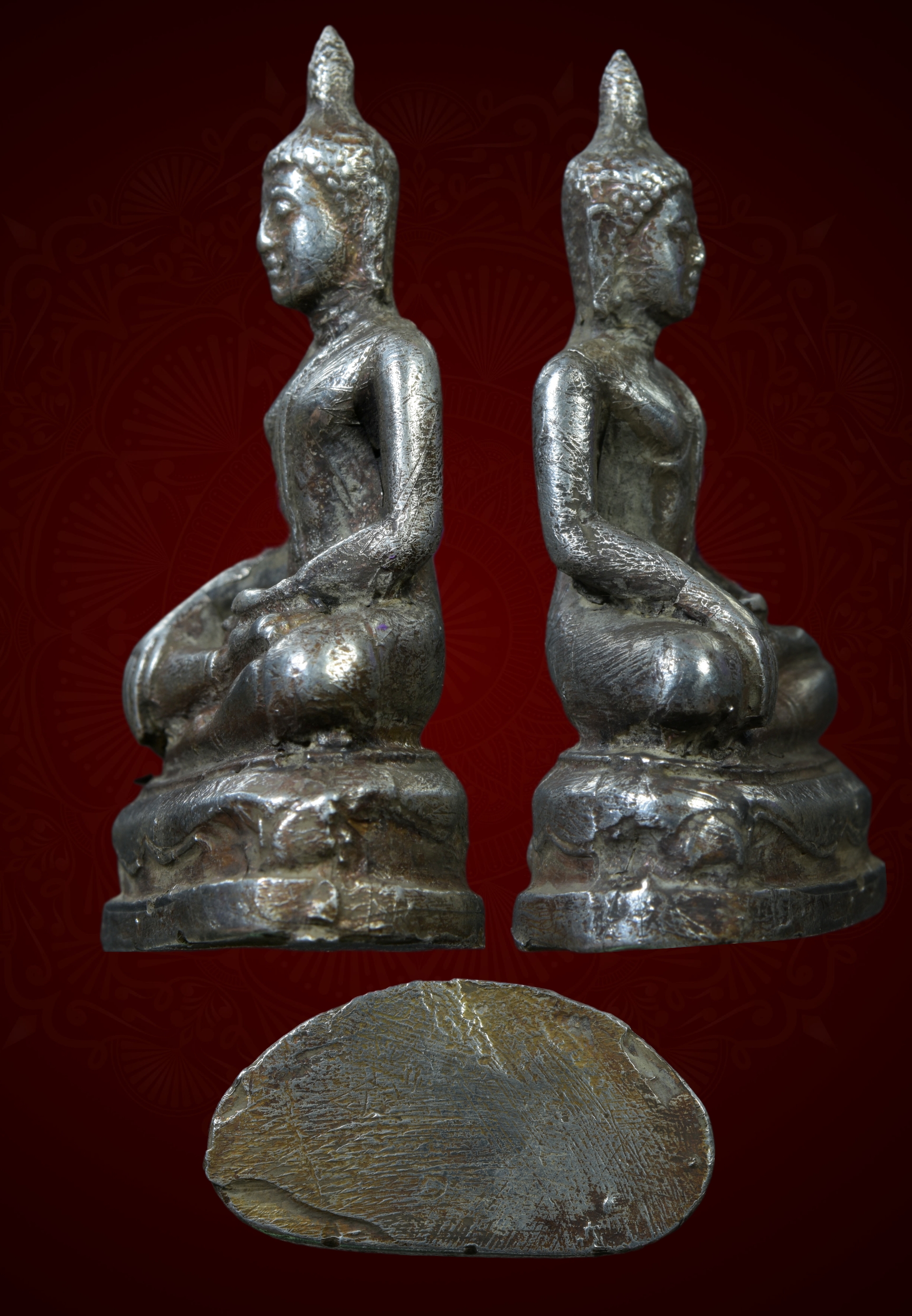 พระพุทธรูปปางมารวิชัย เนื้อบุเงิน