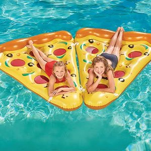 แพยางพิซซ่า สีเหลือง Inflatable Yellow Pizza Float