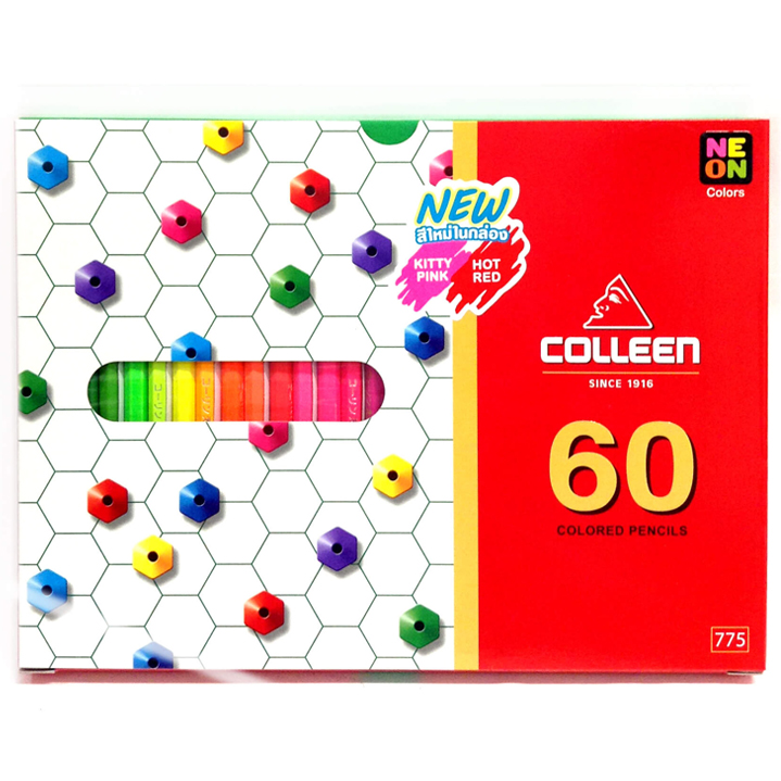 สีไม้ Colleen หัวเดียว 60แท่ง60สี (ขายยกโหล12กล่อง)