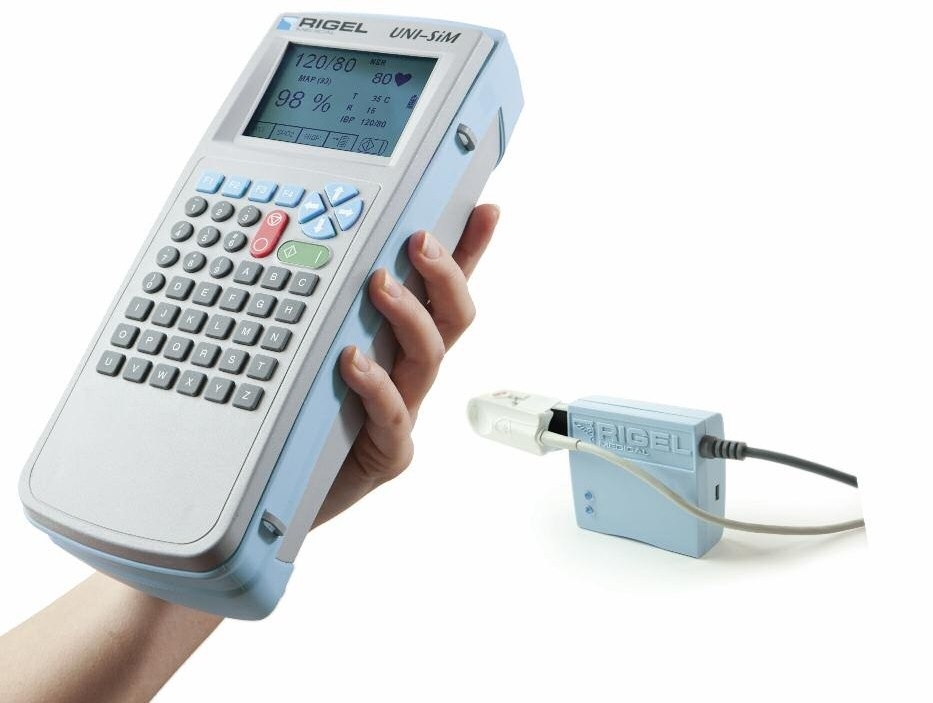 RIGEL UNI-SIM/w Puls-R/Med eBase เครื่องสอบเทียบเครื่องวัดสัญญาณชีพทางการแพทย์ เครื่องจำลองสัญญาณชีพทางการแพทย์ (Vital Sign Simulator) แบบ 6 in 1