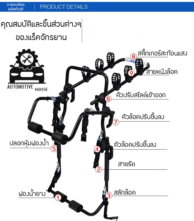 rack จักรยานท้ายรถ