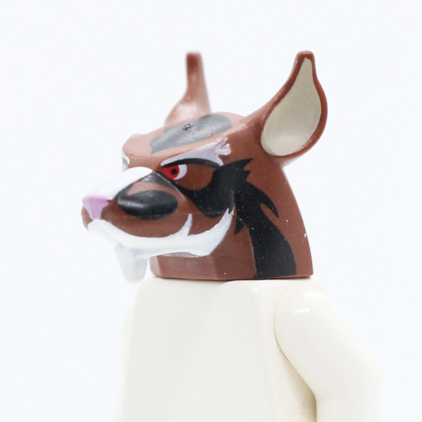 Rat with Red Eyes, White Nose and White Goatee Pattern