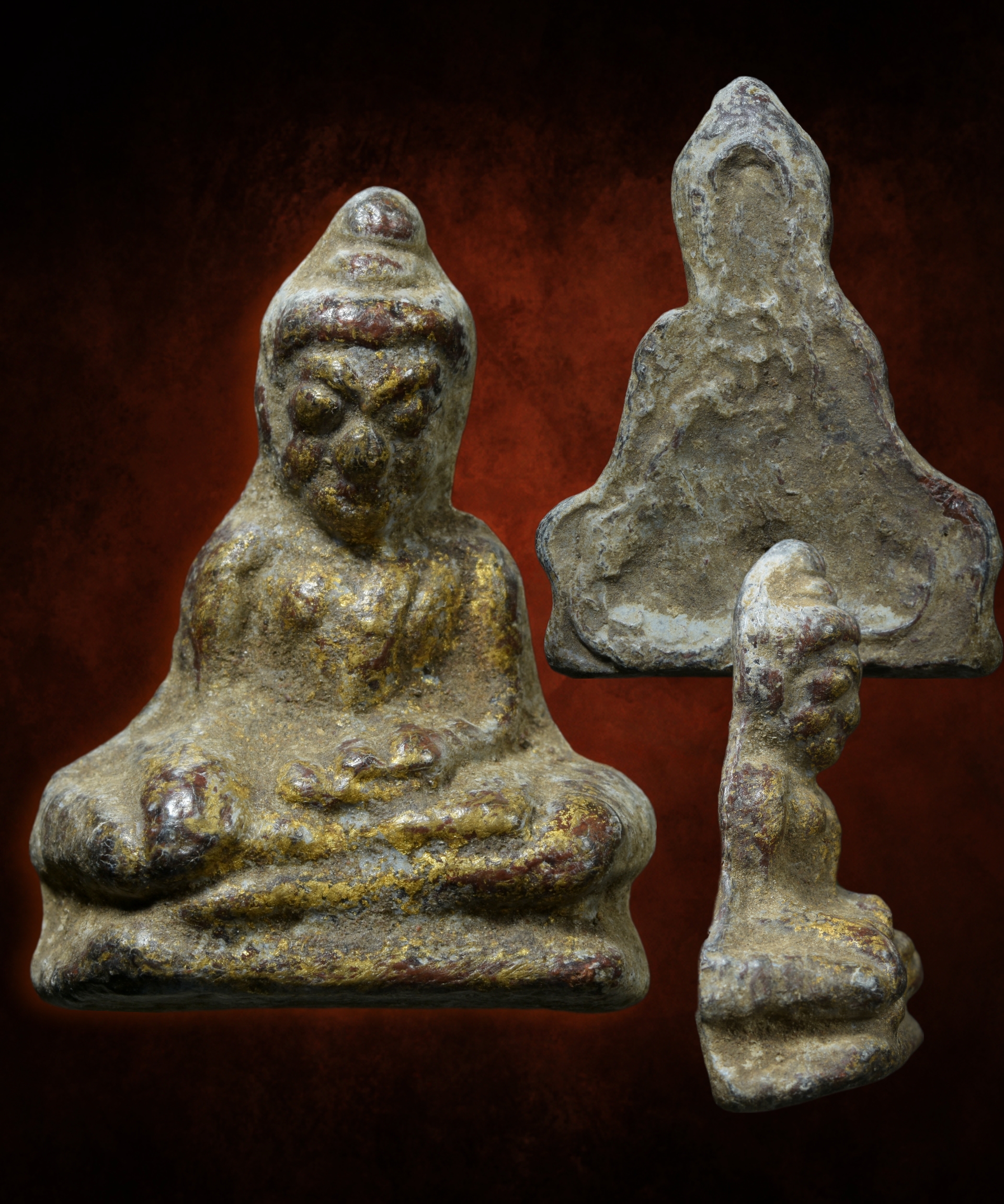 พระท่ากระดาน เนื้อชินตะกั่วสนิมแดง