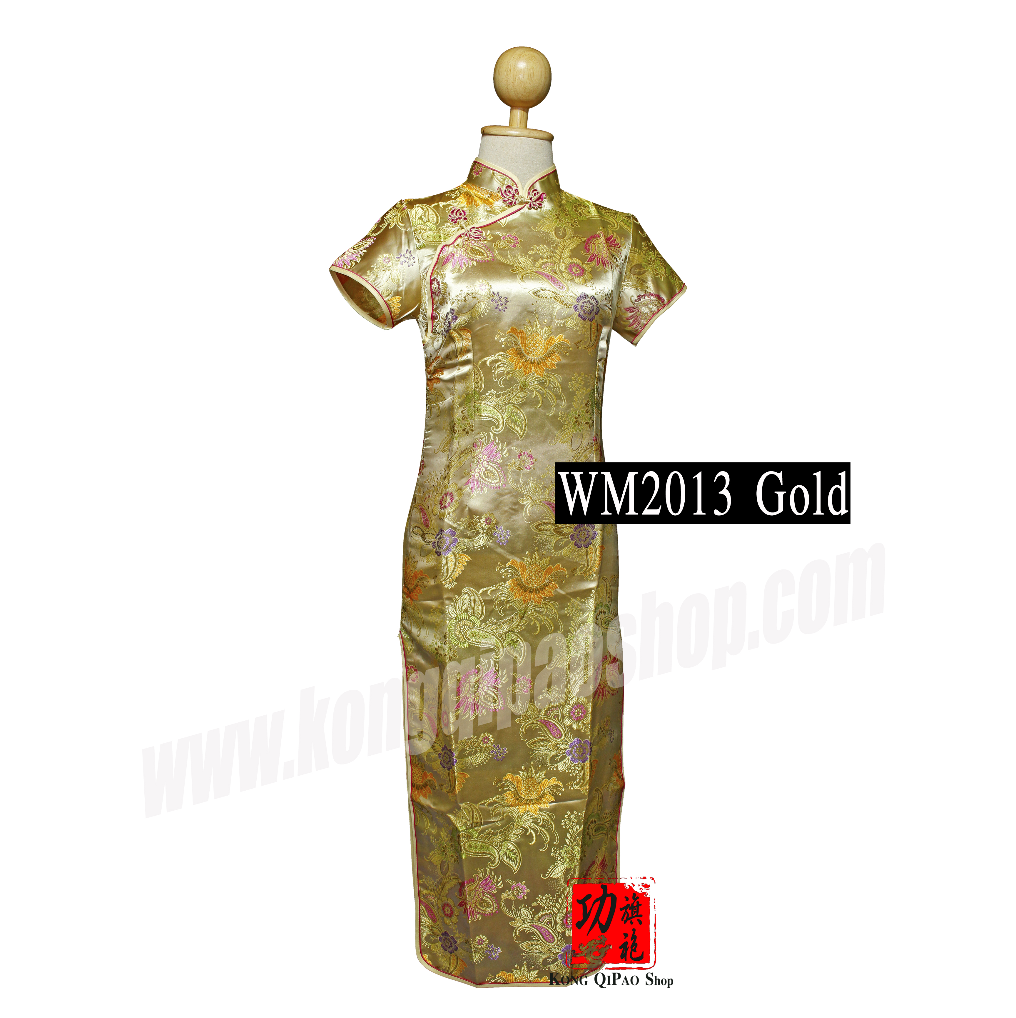 WM2013 กี่เพ้ายาวผู้หญิง ลายดอกสับปะรด