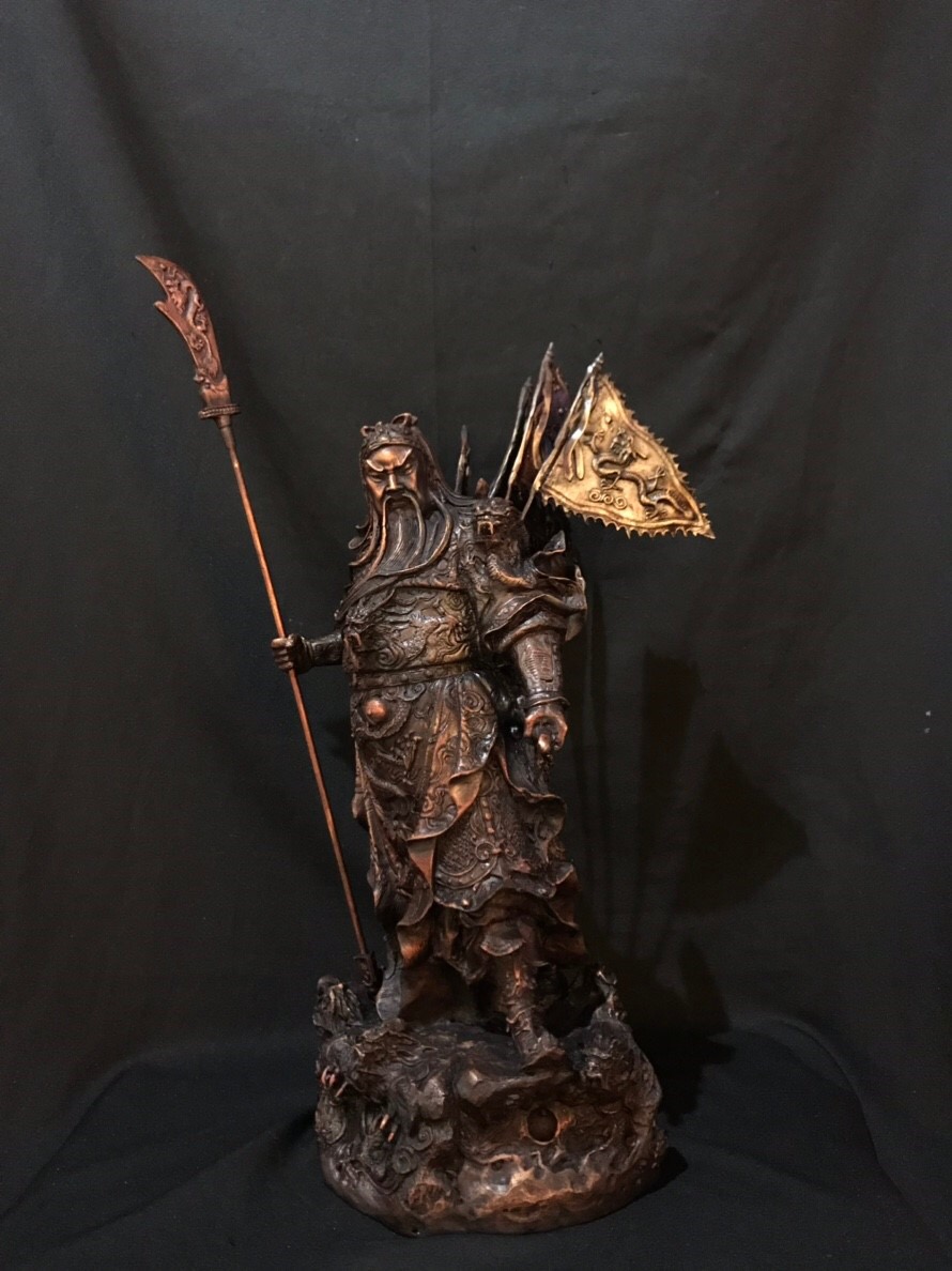 เทพเจ้ากวนอู ปาง 5 ธงยกทัพ (สูง 55 cm)