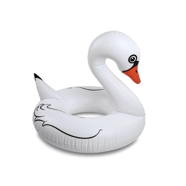 ห่วงยางหงส์ขาว Inflatable Swan White Ring Pool Float
