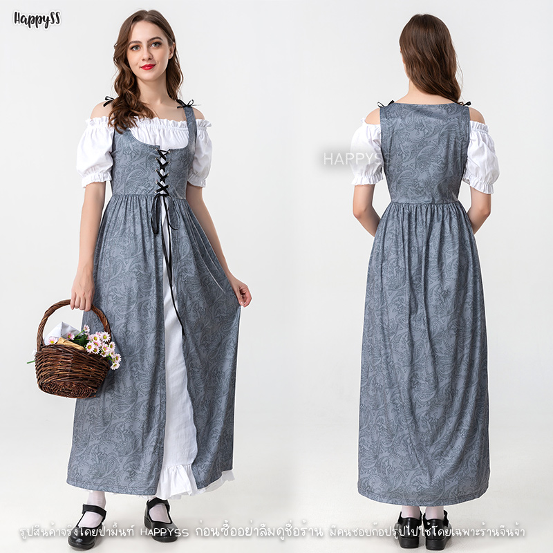 ชุดยุโรป ชุดย้อนยุค สีพาสเทล สบายตา 🏍️💨ส่งไวจาก กทม.