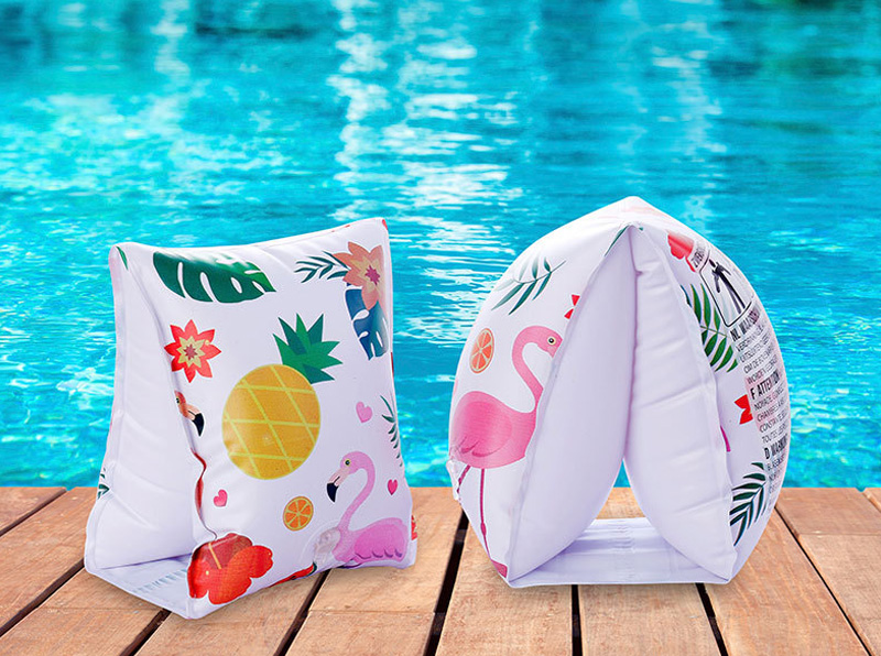 ปลอกแขนว่ายน้ำสำหรับเด็ก ลายผลไม้ ฟลามิงโก้ Inflatable Flamingo Arm Band for kid
